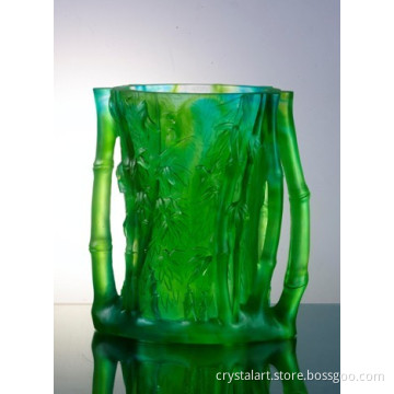 coloured glaze pen holder